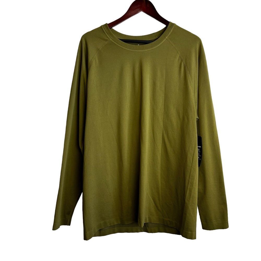 NEW FABLETICS Mens size XXL Green The Training Day Long Sleeve Shirt Top Nylon - Picture 1 of 6